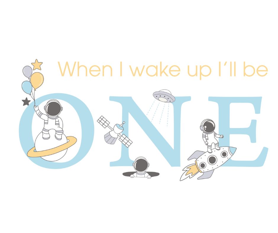 Space Themed Birthday DTF Prints