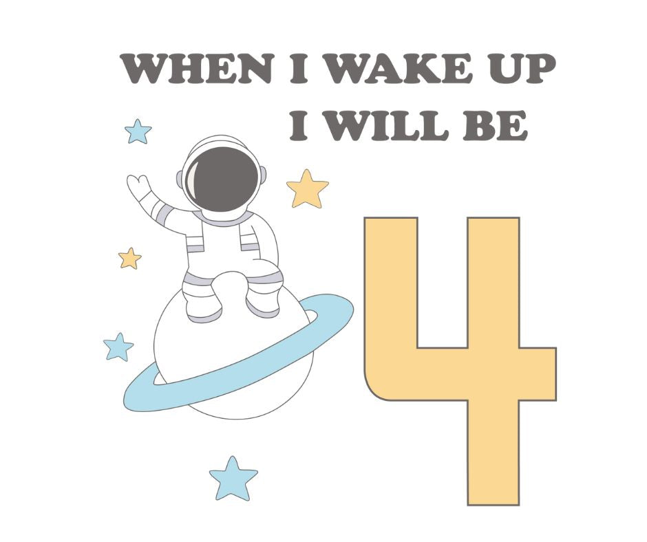 Space Themed Birthday DTF Prints