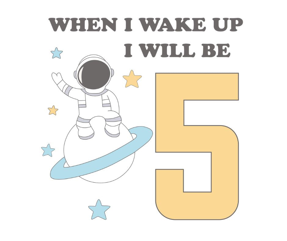Space Themed Birthday DTF Prints