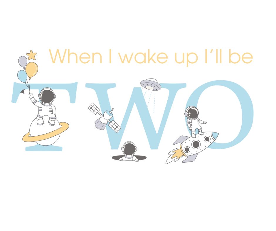 Space Themed Birthday DTF Prints