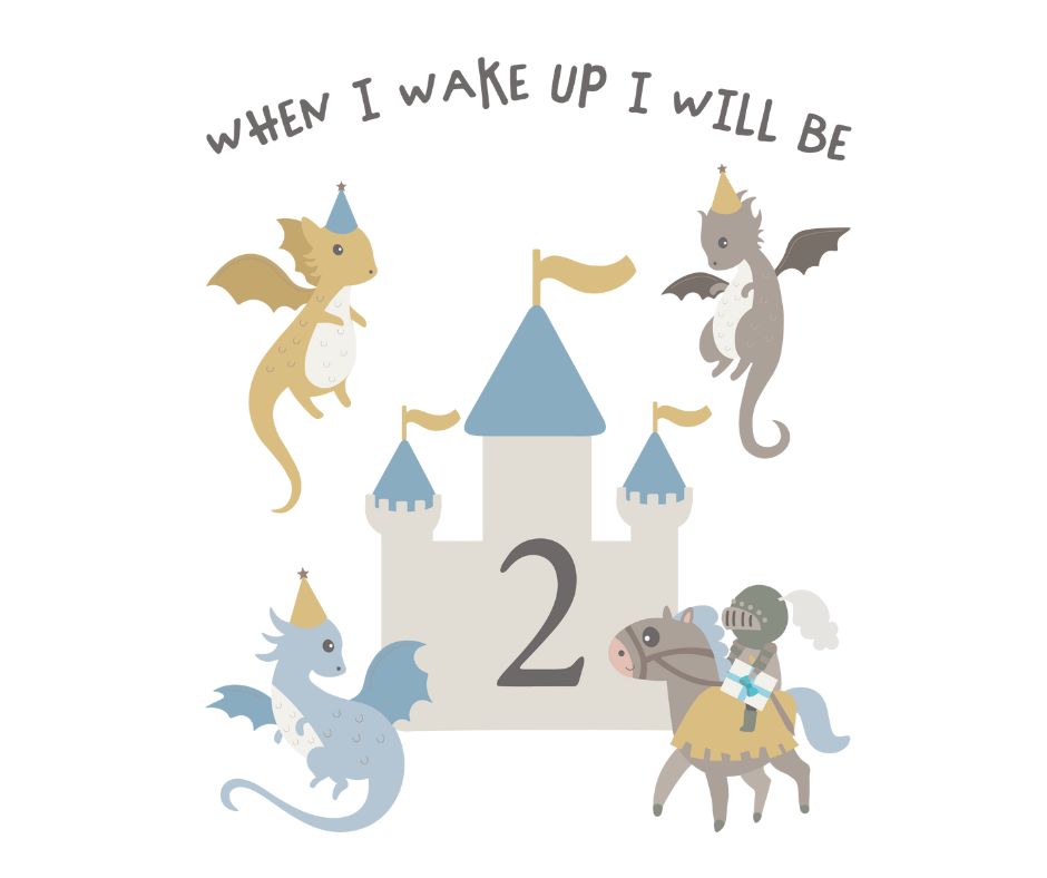 Knights & Dragons Themed Birthday DTF Prints