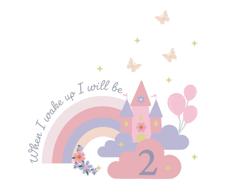 Fairy Princess Themed Birthday DTF Prints