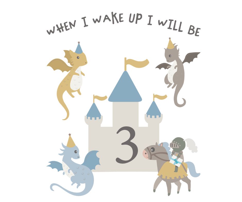 Knights & Dragons Themed Birthday DTF Prints
