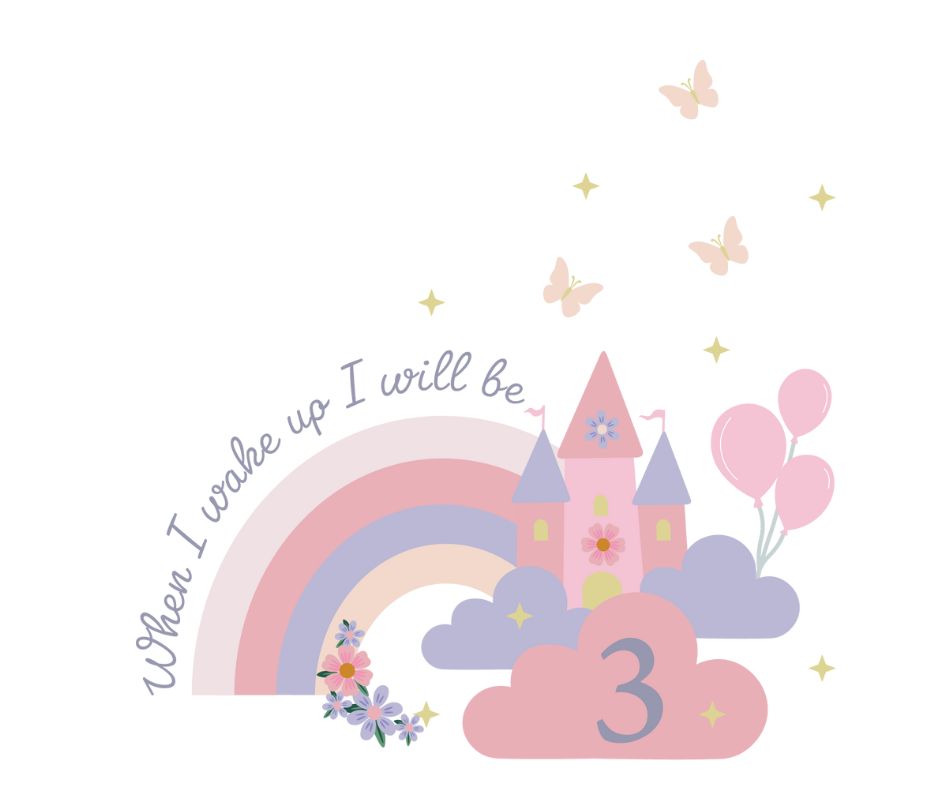 Fairy Princess Themed Birthday DTF Prints