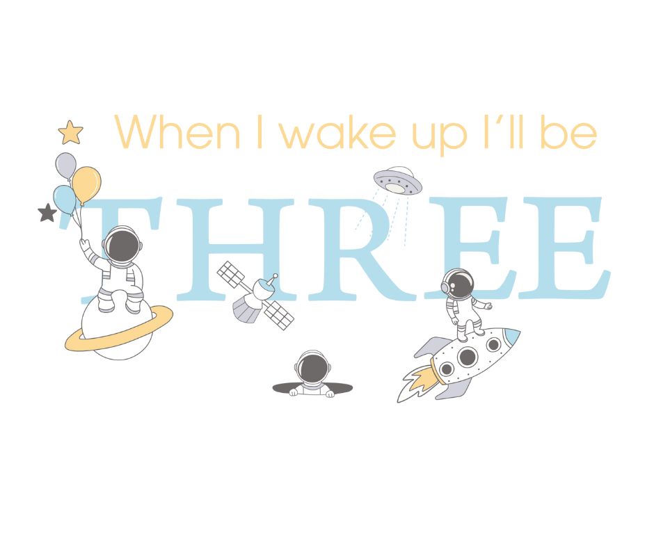Space Themed Birthday DTF Prints