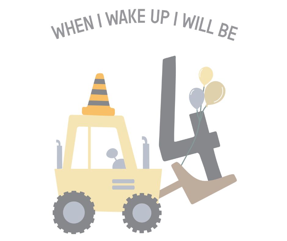 Digger Themed Birthday DTF Prints