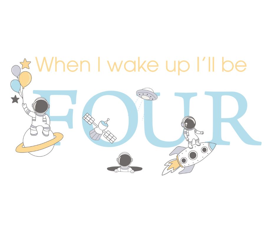 Space Themed Birthday DTF Prints