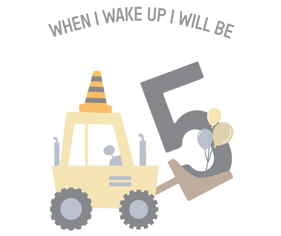 Digger Themed Birthday DTF Prints