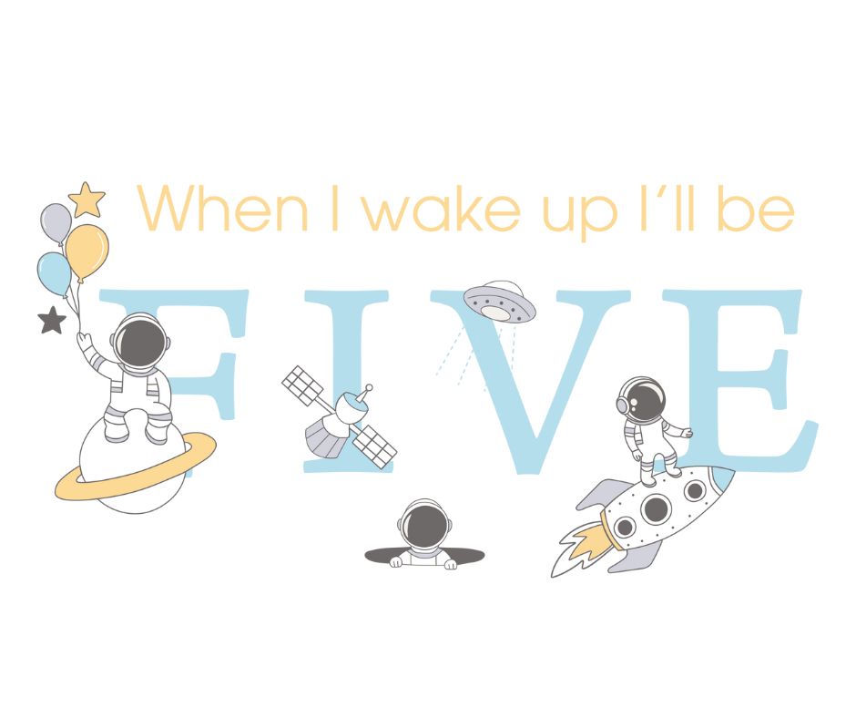 Space Themed Birthday DTF Prints