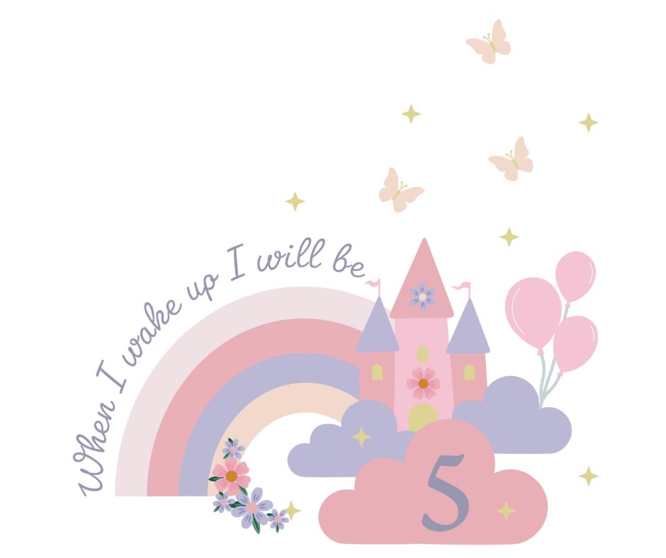 Fairy Princess Themed Birthday DTF Prints