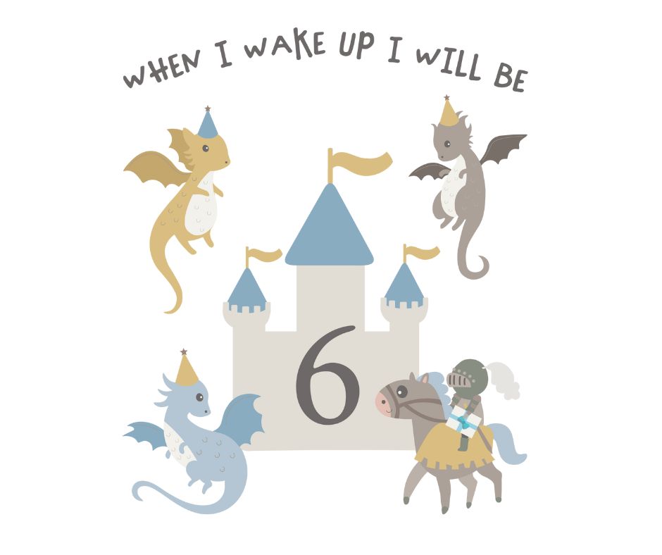 Knights & Dragons Themed Birthday DTF Prints