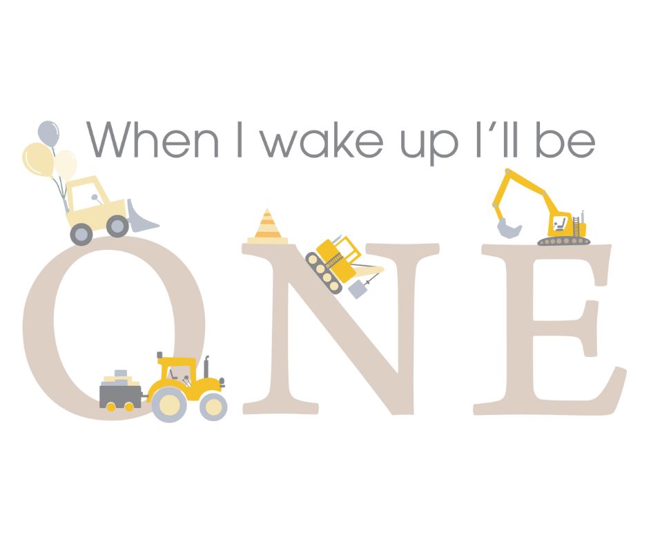 Digger Themed Birthday DTF Prints
