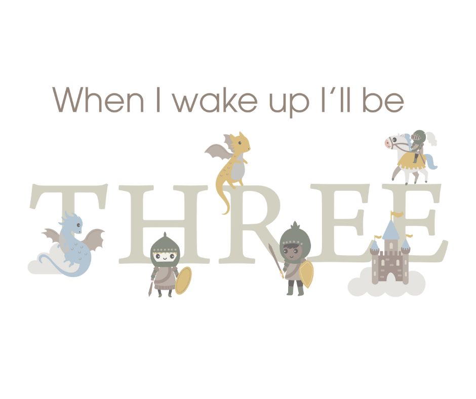 Knights & Dragons Themed Birthday DTF Prints
