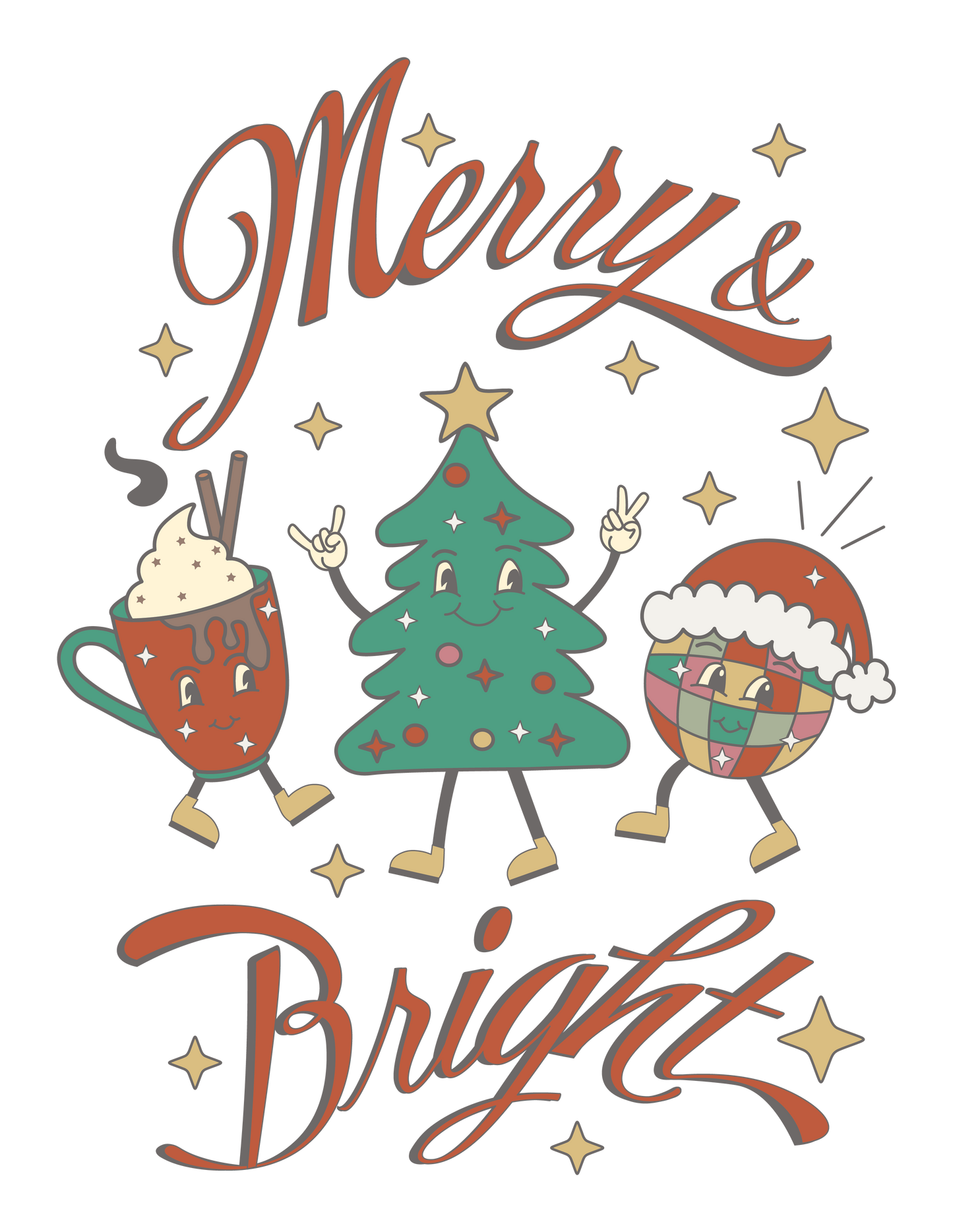Christmas Themed DTF Prints - 15cm