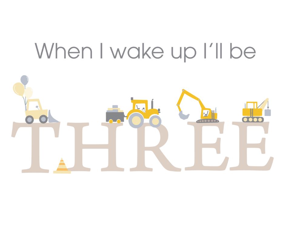 Digger Themed Birthday DTF Prints