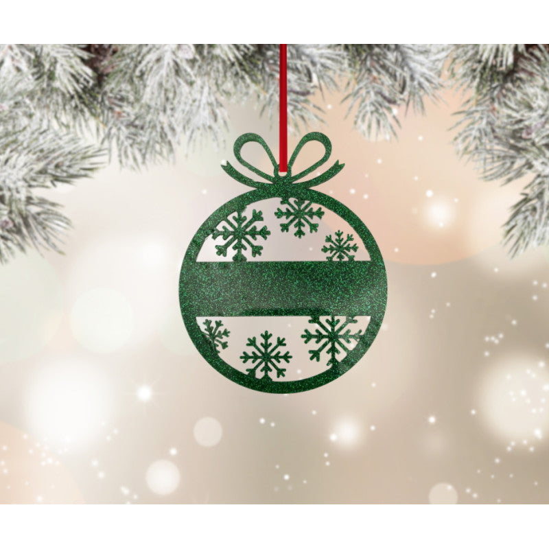 Sublimation Acrylic Snowflake Bauble Shape Decoration