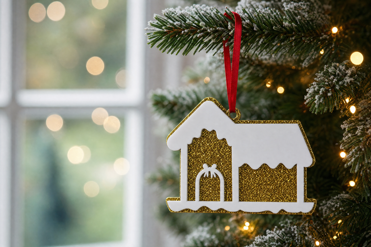 Self Assembled House Bauble For Sublimation