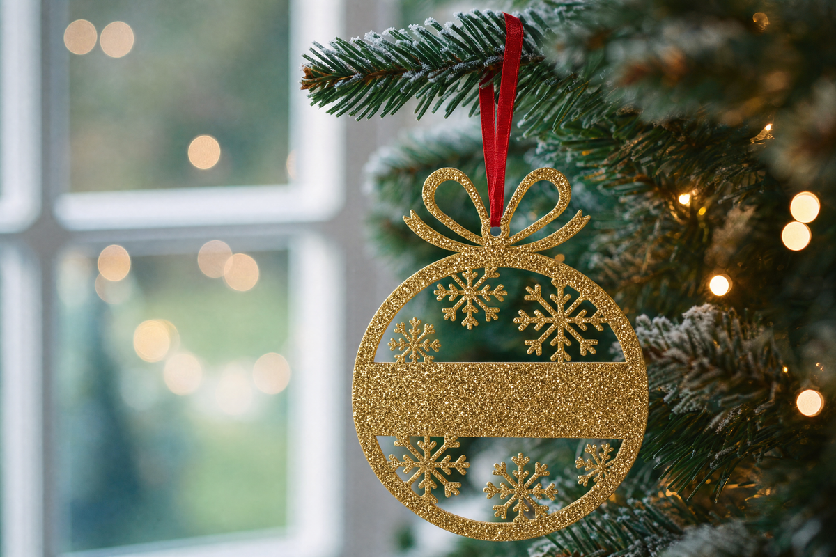 Sublimation Acrylic Snowflake Bauble Shape Decoration