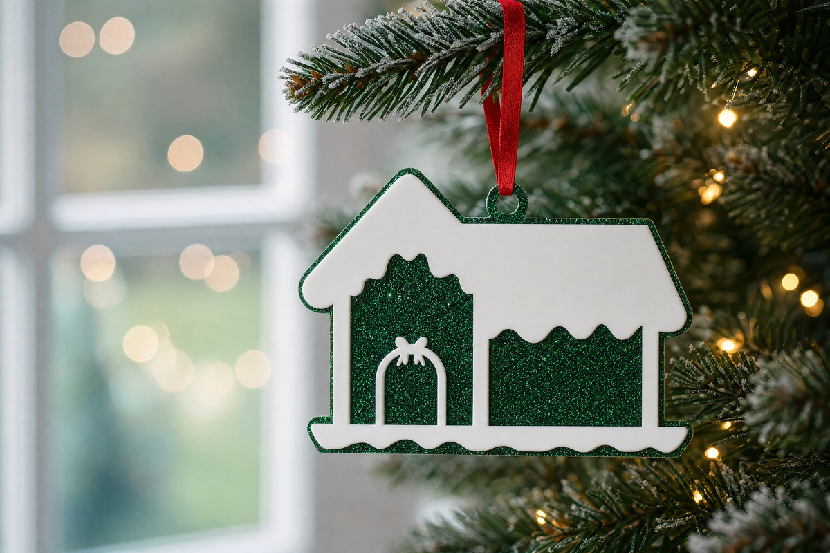 Self Assembled House Bauble For Sublimation