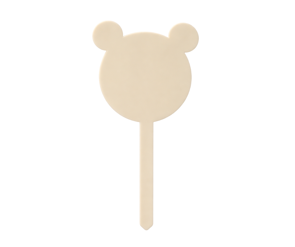 Acrylic Teddy Shape Cake Topper for Sublimation & UVDTF (5 Colours)