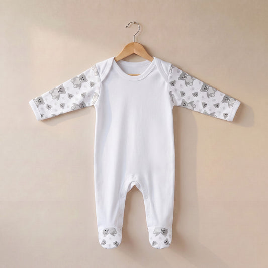 Tummi Bears Teddy Bear Plain Chest Rompersuit
