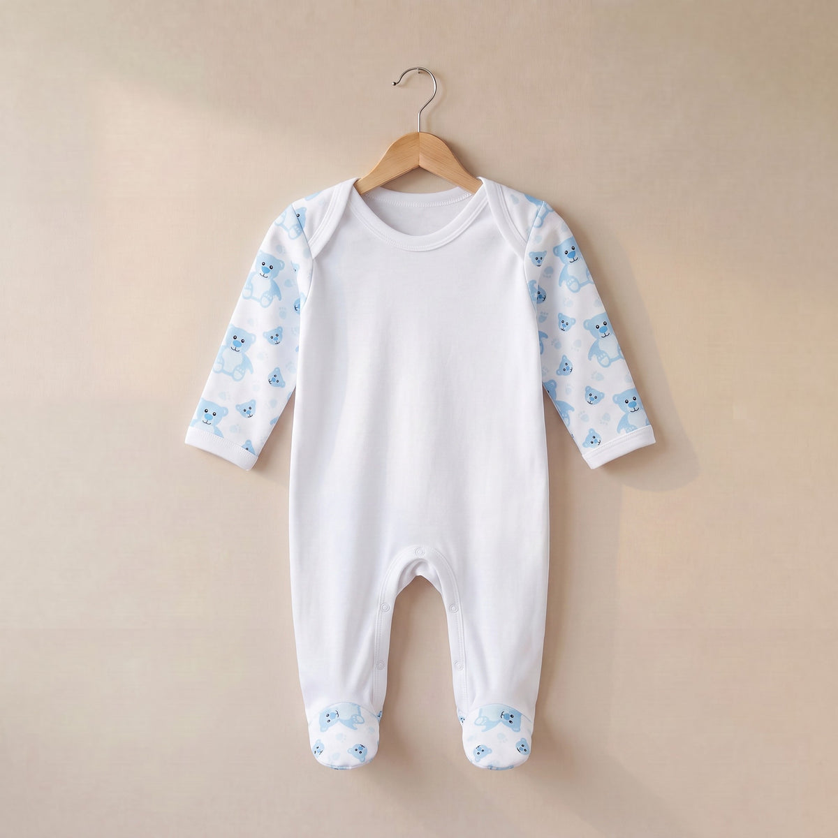 Tummi Bears Teddy Bear Plain Chest Rompersuit