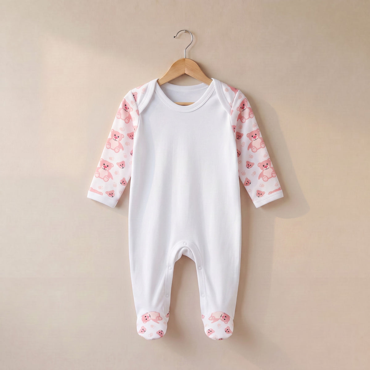 Tummi Bears Teddy Bear Plain Chest Rompersuit