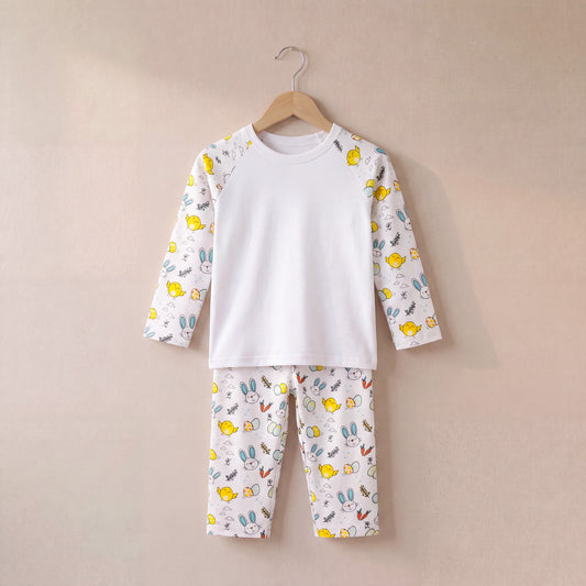 Easter Print Long Sleeve Pyjama Set