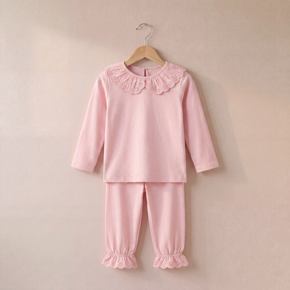 Long Sleeve Frilled Pyjama Set