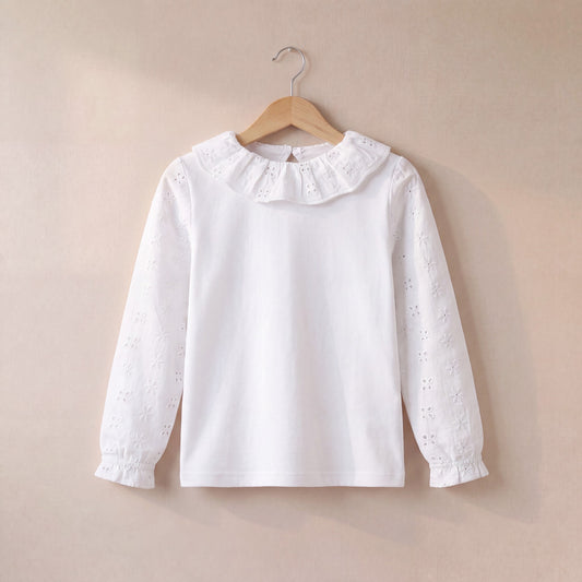 Long Sleeve Top with Frill
