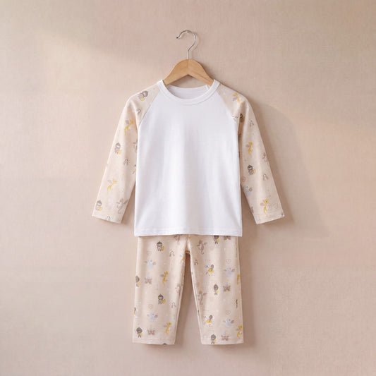Knights & Dragons Print Long Raglan Sleeve Pyjama Set