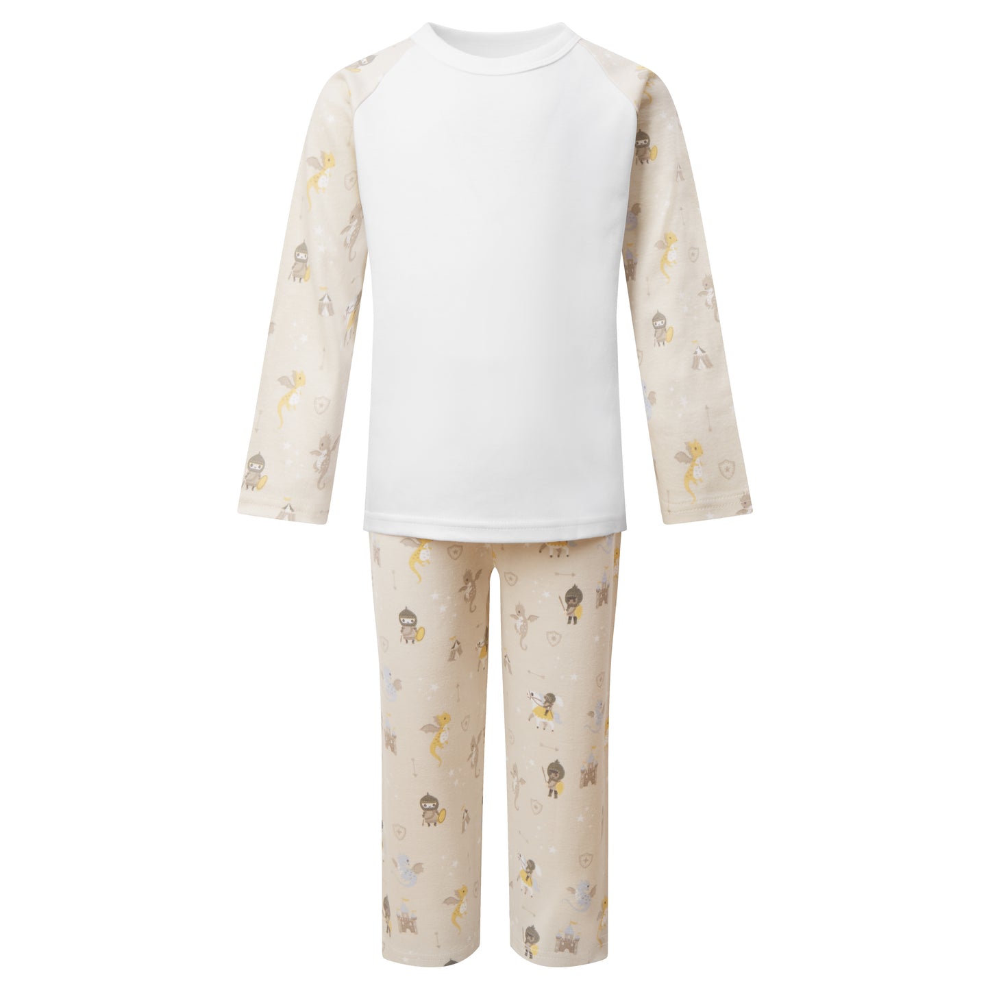 Knights & Dragons Print Long Raglan Sleeve Pyjama Set
