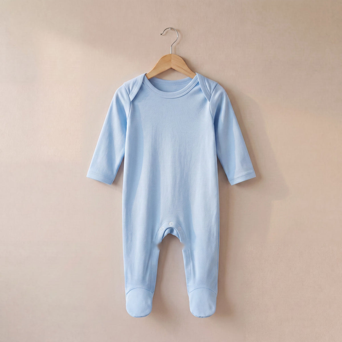 Baby Plain Chest Rompersuit Light