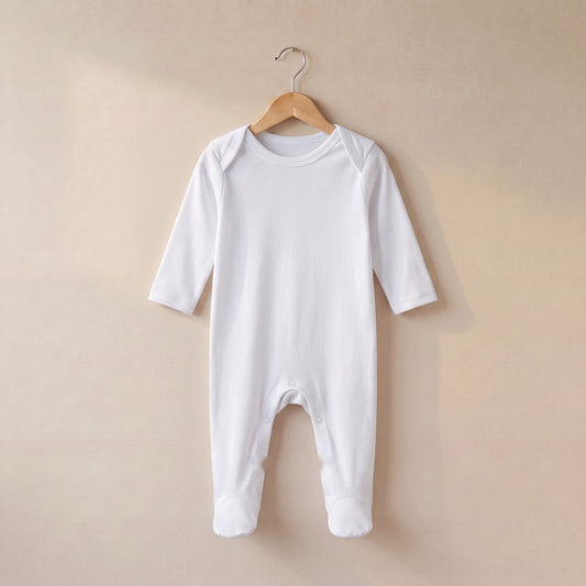Baby Plain Chest Rompersuit Light