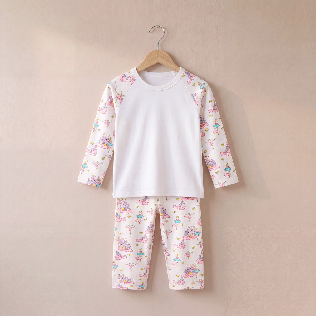 Ballerina Print Long Sleeve Pyjama Set