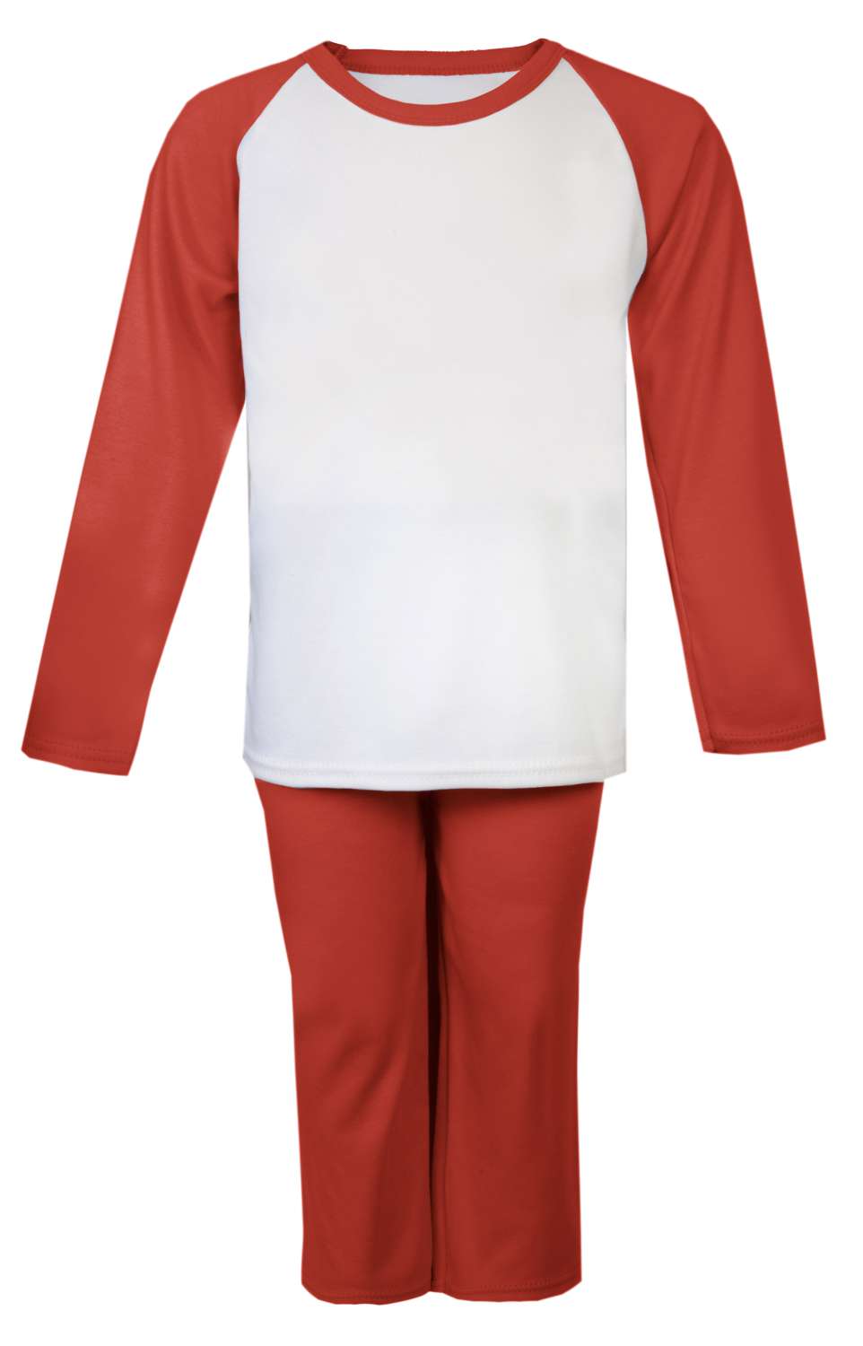 Long Raglan Sleeve Pyjama Set - Plain
