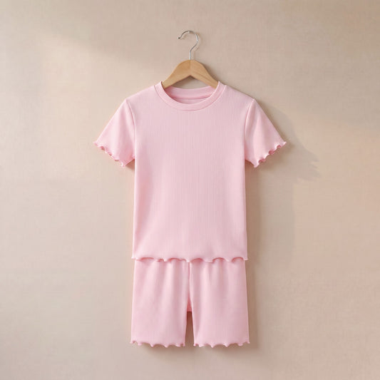 Girl's Rib T-Shirt and Short Set