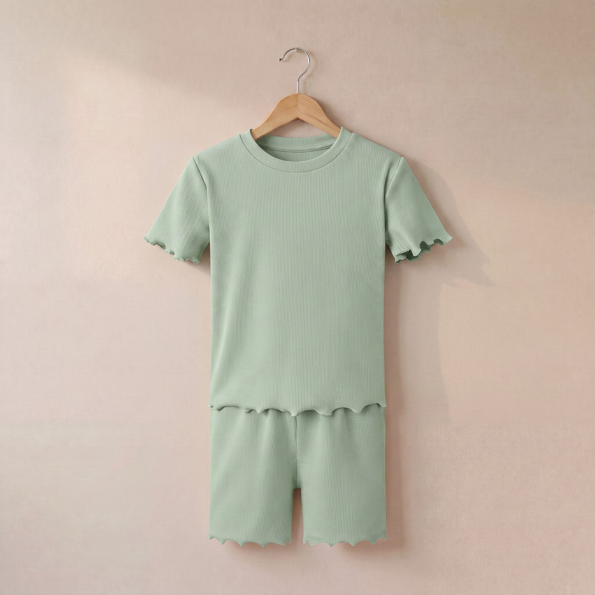 Girl's Rib T-Shirt and Short Set