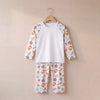 Groovy Christmas Print Long Raglan Sleeve Pyjama Set
