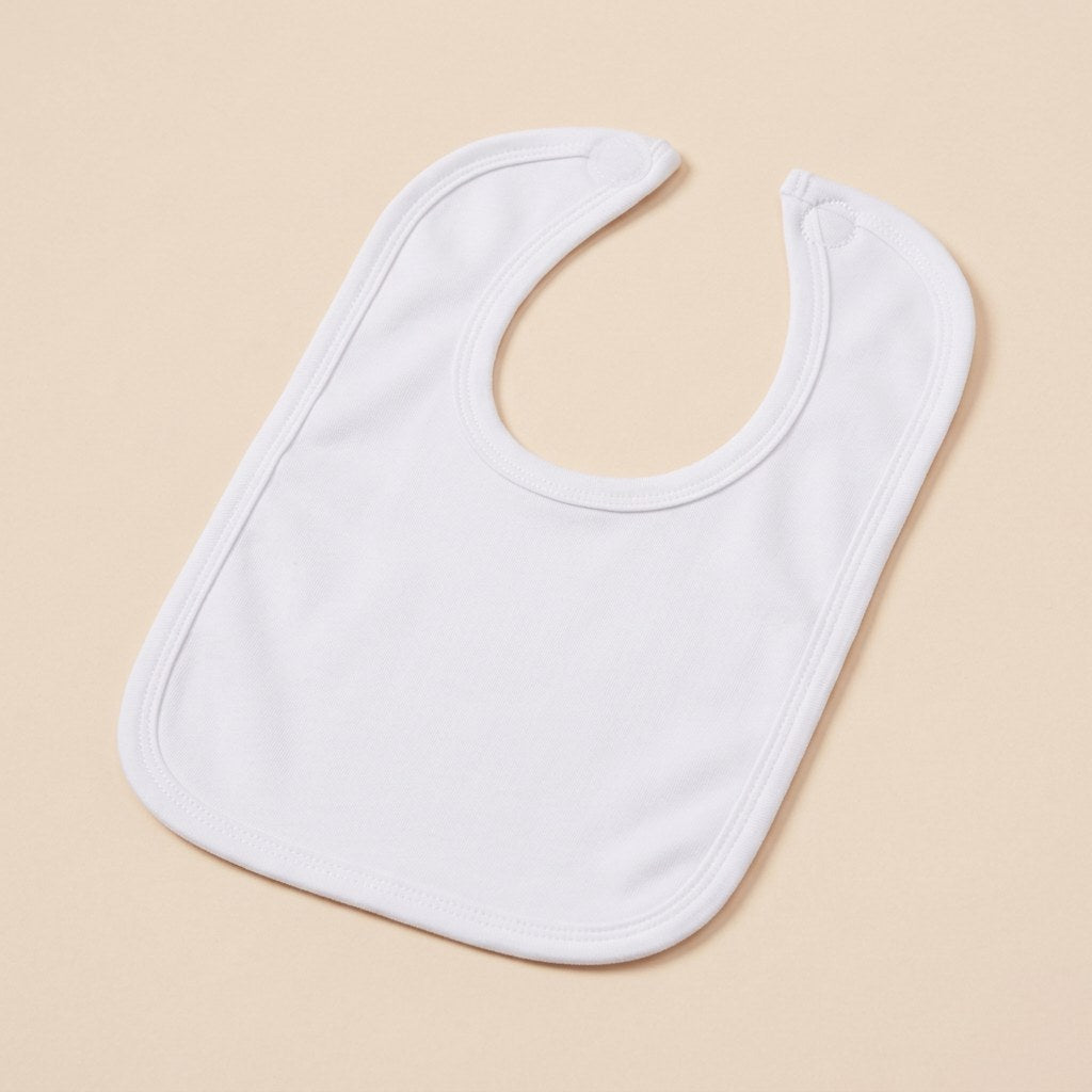 Blank Velcro Fastening Bibs in White