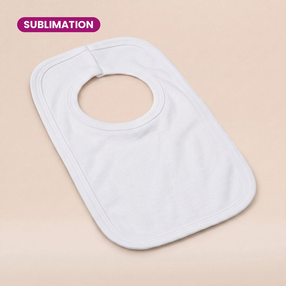 Sublimation Pull Over Bib in White, polyester blank for sublimation printing