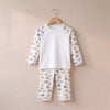 Neutral Cars Print Long Raglan Sleeve Pyjama Set