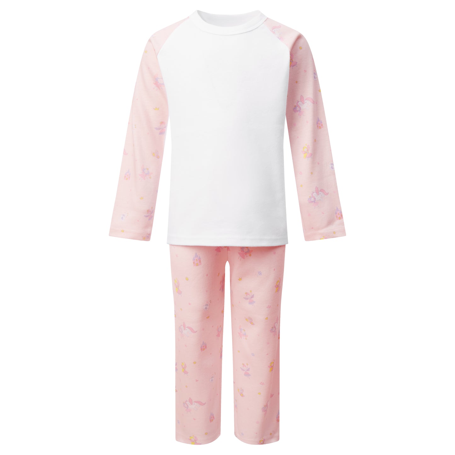 Fairy Princess Print Long Raglan Sleeve Pyjama Set