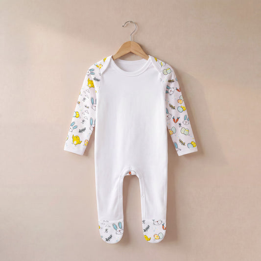 Baby Plain Chest Rompersuit Easter Print