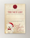 Santa - Christmas Nice List Certificate