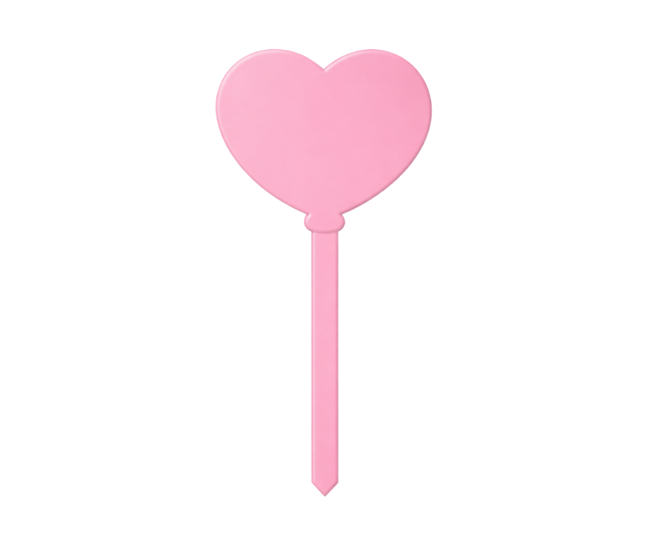 Acrylic Heart Shape Cake Topper for Sublimation & UVDTF (5 Colours)