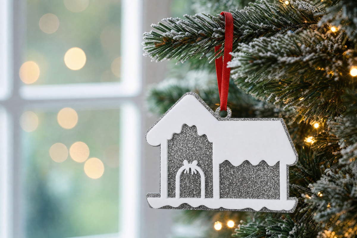 Self Assembled House Bauble For Sublimation