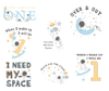 Space Themed Birthday DTF Prints