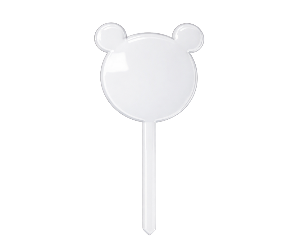 Acrylic Teddy Shape Cake Topper for Sublimation & UVDTF (5 Colours)