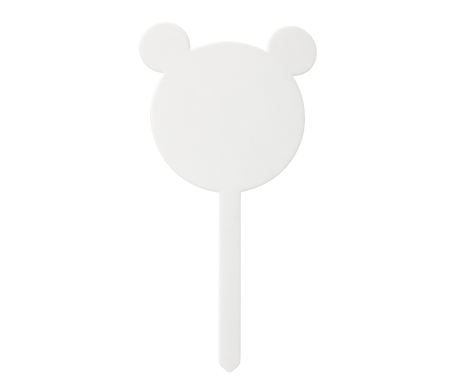 Acrylic Teddy Shape Cake Topper for Sublimation & UVDTF (5 Colours)